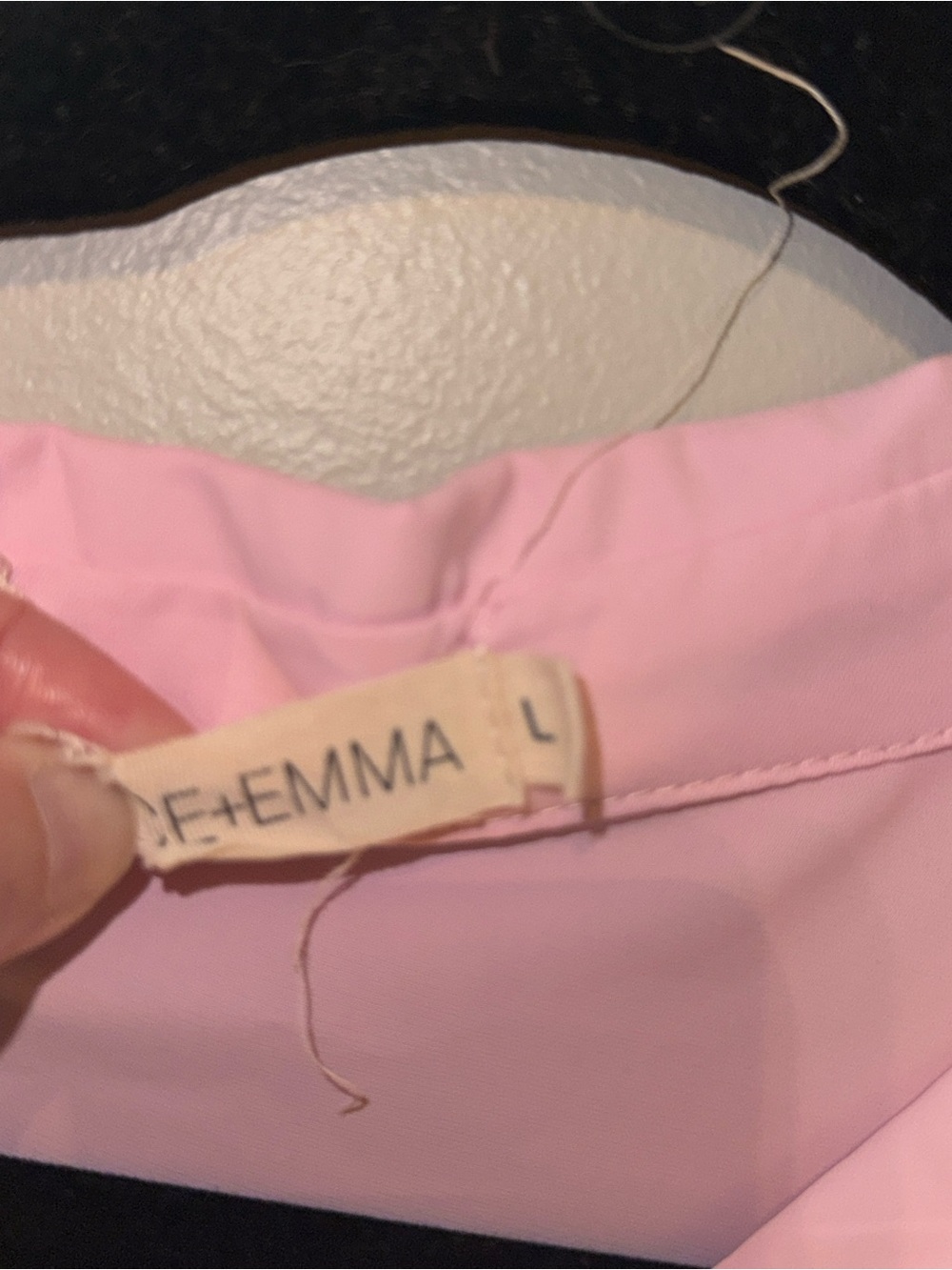 Relaxed Fit Light Pink Women's Button-Down Shirt - Picture 3 of 3